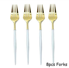 Cubiertos Azul y Dorado – Set de Cubiertos Desechables Elegantes para Fiestas