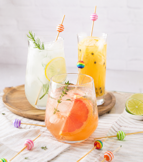 Palillos Decorativos para Cóctel o Snacks con Esferas de Colores