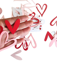 Confeti de Corazones Rojo, Rosa y Blanco (100 pzas) | Decoración de Mesa San Valentín