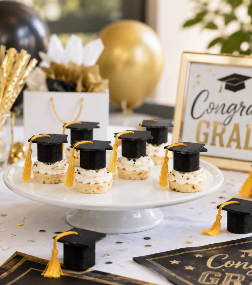 Mini Birrete para Graduación con Borla Dorada (por pieza)