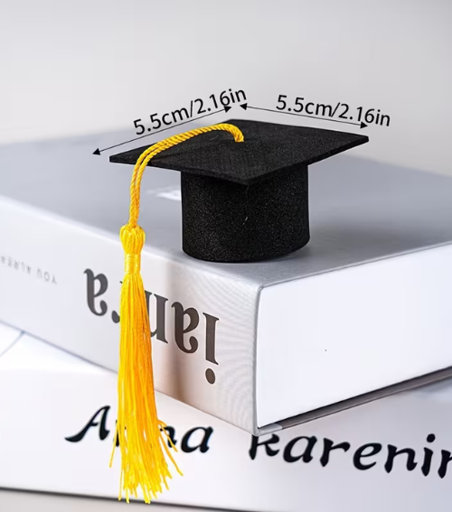 Mini Birrete para Graduación con Borla Dorada (por pieza)