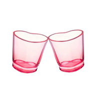 Vasos de Corazón color Rosa 4 pzas | Decoración de Mesa San Valentín