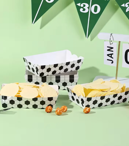 Bandejas para Snacks de Fútbol | 5 Contenedores para Papas y Botanas