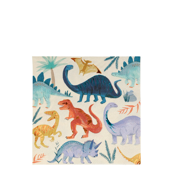 Servilletas Dinosaur Kingdom Large, 16 servilletas grandes de papel