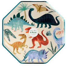 Platos Dinosaur Kingdom Dinner– Pack de 8 Platos de Papel con Diseño de Dinosaurios