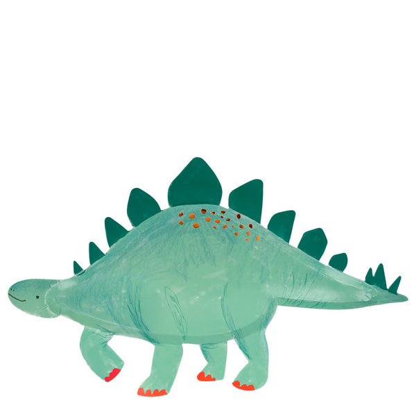 Platones Estegosaurio – Pack de 4 Platos de Papel para Fiestas Infantiles