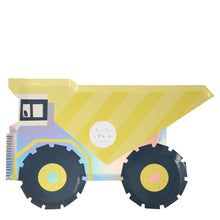 Platos Dumper Truck – Paquete de 8 Platos de Papel Tamaño Chico para Fiesta de Construcción