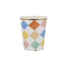 Vasos Colorful Pattern – Pack de 8 Vasos de Papel para Fiesta Temática