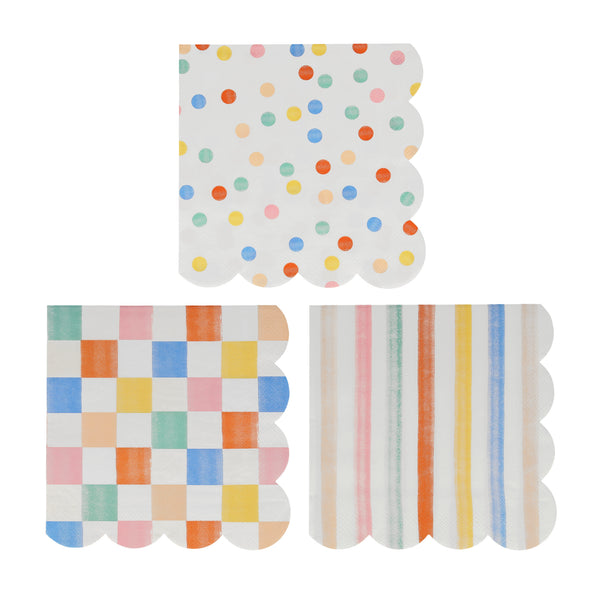 Servilletas Colorful Pattern Large – Pack de 16 Servilletas de Papel