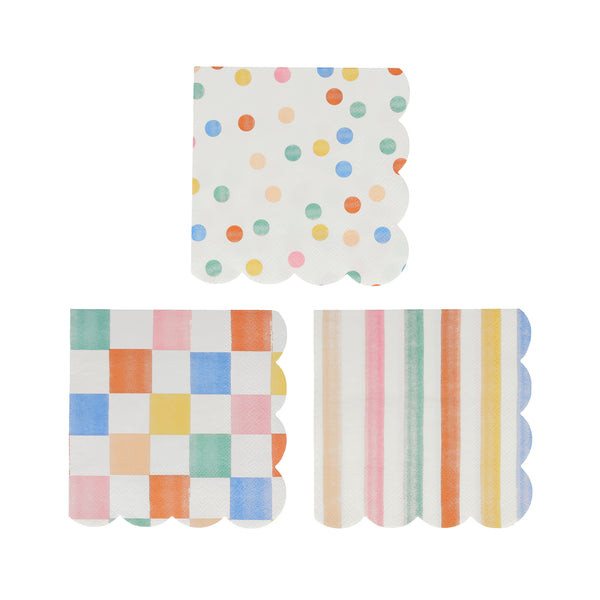 Servilletas Colorful Pattern Small – Pack de 16 Servilletas de Papel