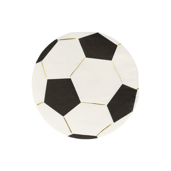 Servilletas Soccer – Pack de 16 Servilletas de Papel con Diseño de Balón de Fútbol para Fiestas Infantiles y Deportivas