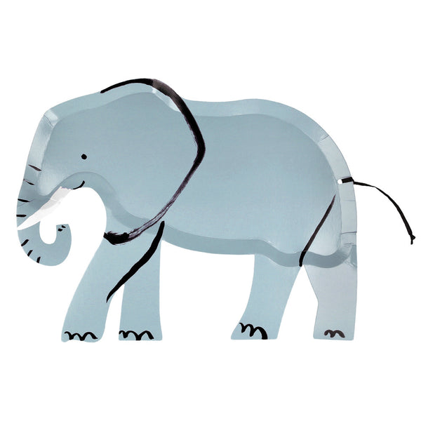 Platos Elephant Animal – Pack de 8 Platos de Cartón con Diseño de Elefante para Fiestas Infantiles