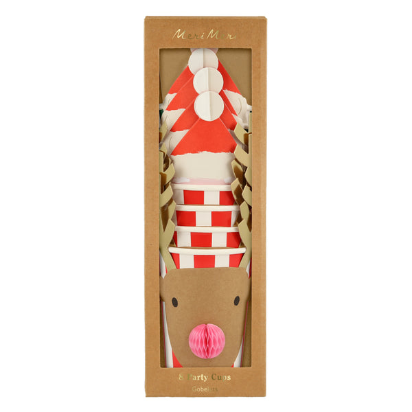 Christmas Honeycomb Cups – Vasos con Panal Navideño
