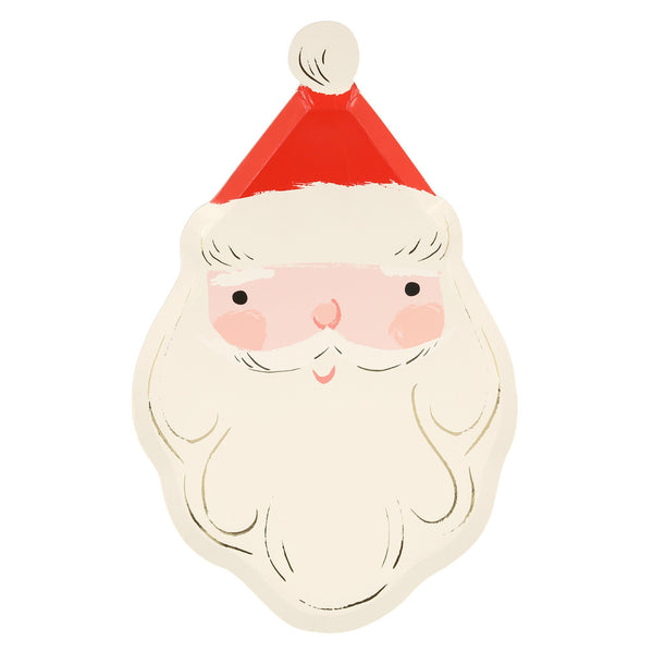 Platos Santa Jolly Christmas – Pack de 8 Platos de Papel Navideños