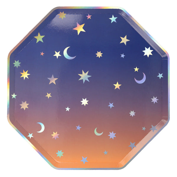 Platos Making Magic Star – Platos de Papel con Estrellas Doradas para Fiestas (Paquete de 8)