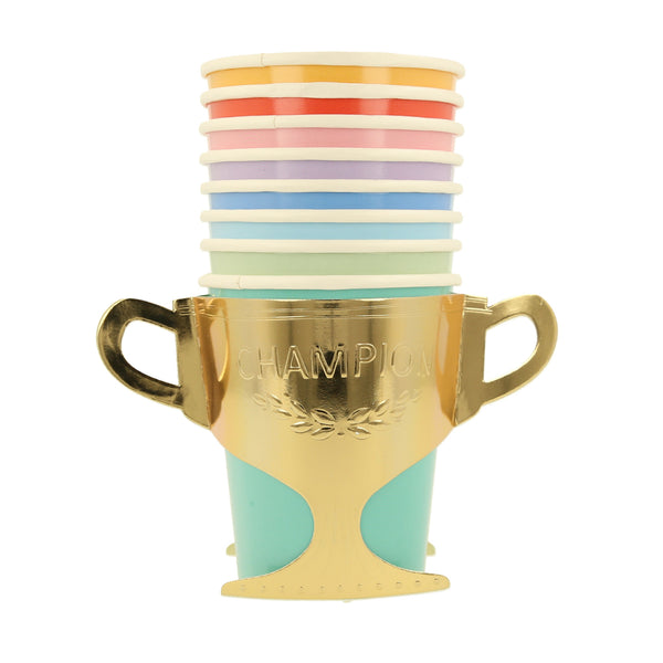Champions Cups – Pack de 8 Vasos de Papel para Fiesta Infantil