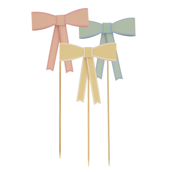 Pastel Bow Cake Topper – Moño encantador para tu pastel