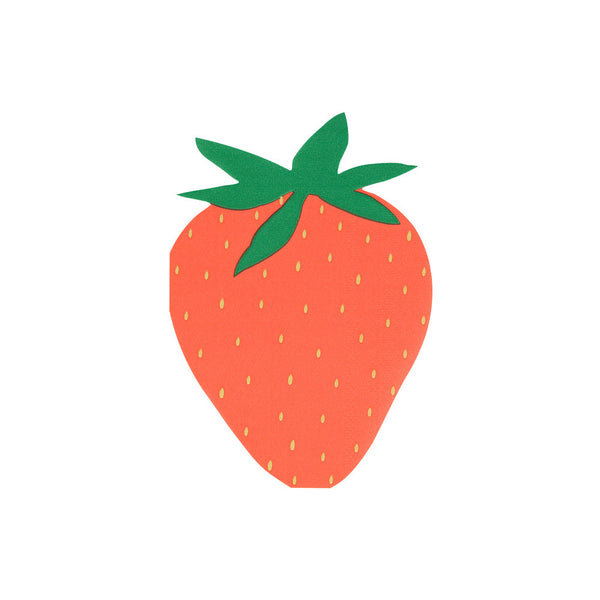 Servilletas Strawberry – Pack de 16 Servilletas de Papel con diseño de Fresa