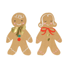 Servilletas Hombre y Mujer de Jengibre – Pack de 16 Servilletas Navideñas de Papel