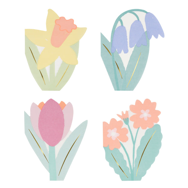 Servilletas Spring Flowers – Pack de 16 Servilletas de Papel para Fiestas de Primavera