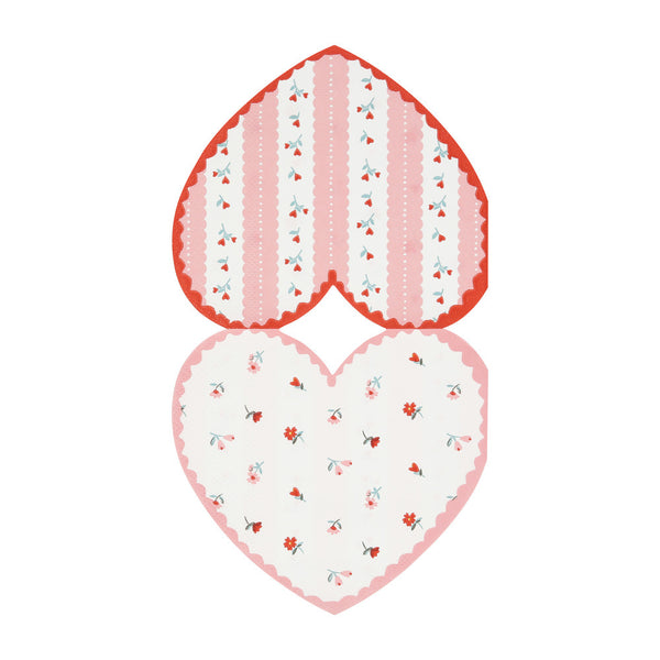 Servilletas Vintage Rose Heart – Pack de 16 Servilletas de Papel Tamaño Chico