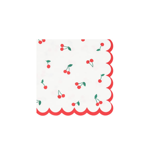 Servilletas Cerezas Small – Pack de 16 Servilletas de Papel Tamaño Chico