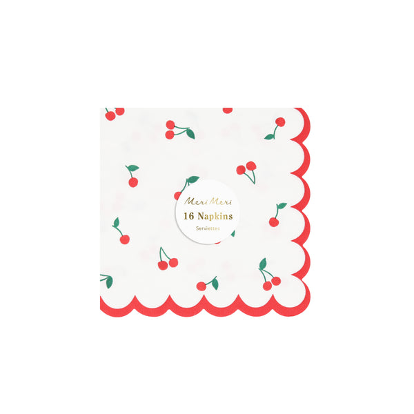 Servilletas Cerezas Small – Pack de 16 Servilletas de Papel Tamaño Chico