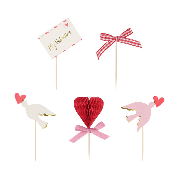 Lovebird Cupcake Kit – Decoración romántica para cupcakes