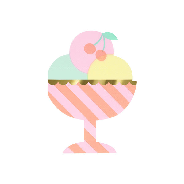 Servilletas Ice Cream – Pack de 16 Servilletas de Papel para Fiesta Infantil