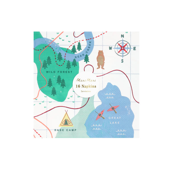 Servilletas Outdoor Adventure Map Large