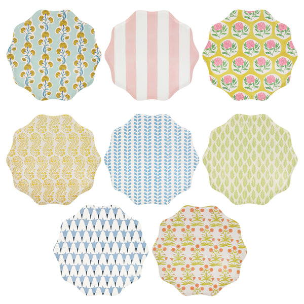 Platos Molly Mahon x Meri Meri Dinner - Pack de 8 Platos de Papel Grande