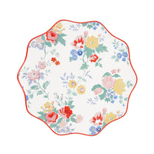 Platos Vintage Floral Side – Pack de 8 Platos de Papel Mediano con Diseño Floral