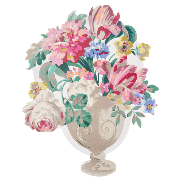 Platos Rococo Floral Vase – Paquete de 8 Platos de Papel con Diseño Floral