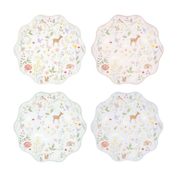 Platos Little Animals Side – Paquete de 8 Platos de Papel