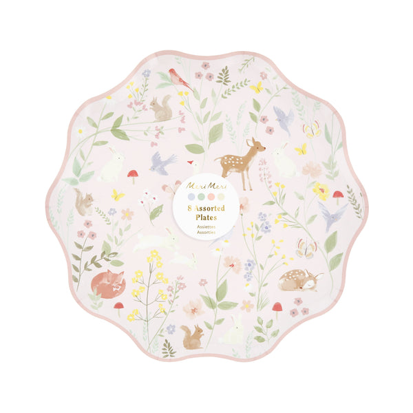 Platos Little Animals Side – Paquete de 8 Platos de Papel