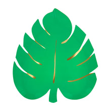 Platos Tropical Leaf – Paquete de 8 Platos de Papel para Fiesta Temática