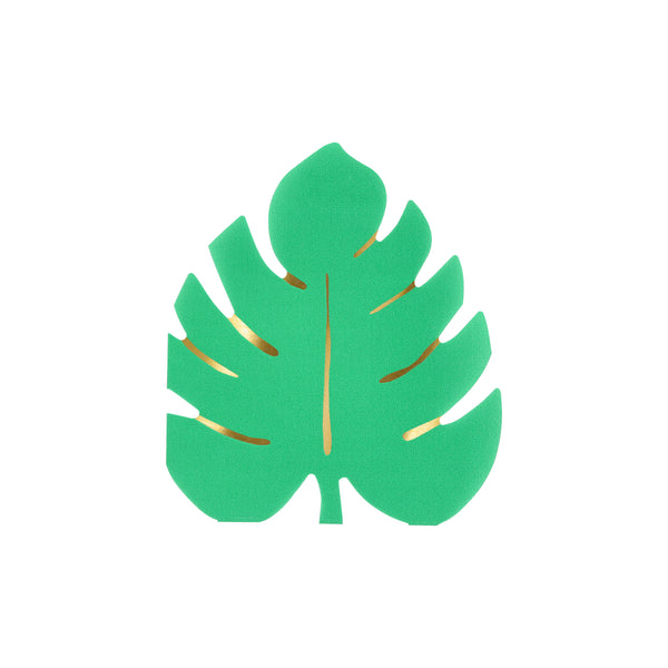 Servilletas Tropical Leaf – Pack de 16 Servilletas de Papel para Fiesta Temática