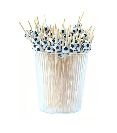 Palillos Fútbol Soccer – 10 Palillos Decorativos para Postres y Bocadillos