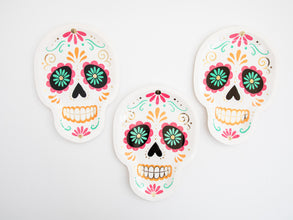 Platos Calavera – Pack de 8 Platos de Cartón Decorativos para Fiestas de Día de Muertos o Halloween