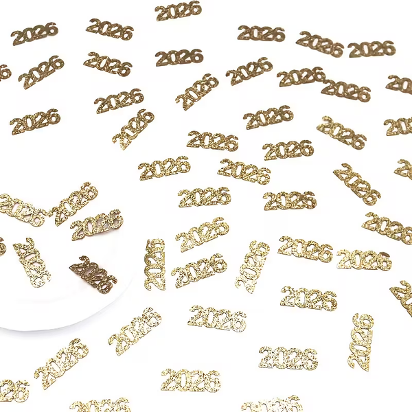 Confeti Dorado Brillante 2026 – Confeti Metálico Dorados para Fiestas de Fin de Año 2026