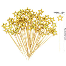 Palillos de Estrellas – Palillos Decorativos para Postres y Bocadillos de Temporada