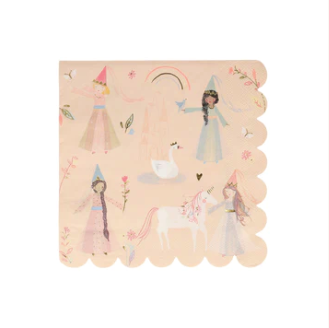 Servilletas Princess – Pack de 16 Servilletas de Papel para Fiesta de Princesas