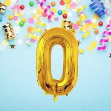 Globo Metálico Gigante de Números color Dorado 32