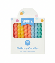 Velas Pastel Rainbow Swirl para Cumpleaños – Set de 10 pzas