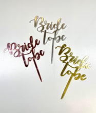 Bride To Be Cake Toppers – Topper Decorativo para Pastel en Dorado, Plata y Rose Gold