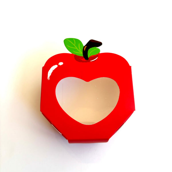 Cajita de Manzana – Caja con Diseño de Manzana para Dulces, Recuerdos o Decoración