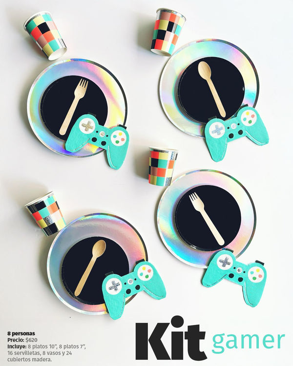 Kit Gamer by Sugar Fun – Set Completo para Fiesta Infantil Temática de Videojuegos