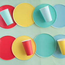 Vasos Grande Menta – Pack de 8 Vasos de Papel Color Menta de 16 oz para Fiestas