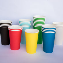 Vasos Grande Negro – Pack de 8 Vasos de Papel de 16 oz para Fiestas Elegantes y Modernas