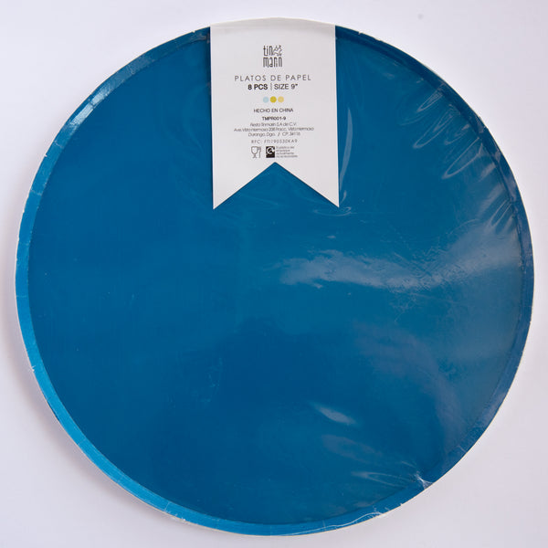 Platos Azul Rey – Platos de Cartón para Fiestas en Tamaños Chico 7" y Mediano 9"